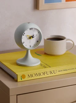 Footed globe table clock