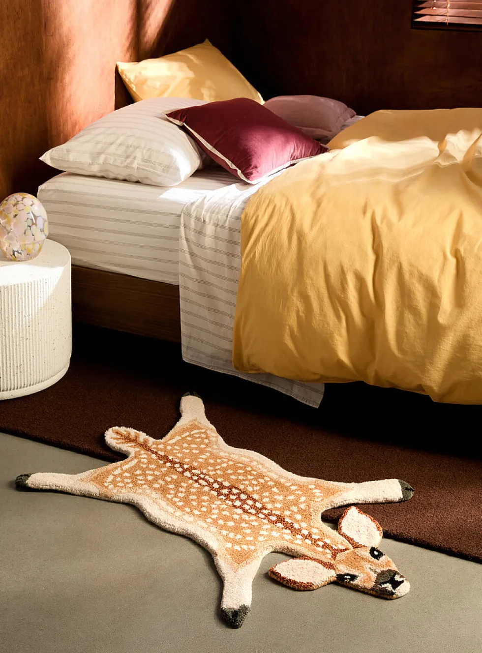 Francis pure wool tufted fawn rug