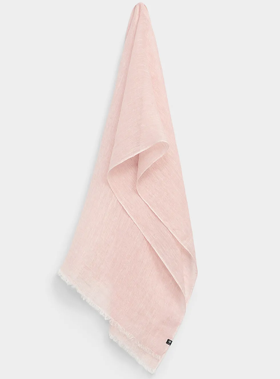Frayed-edging lightweight 100% linen scarf