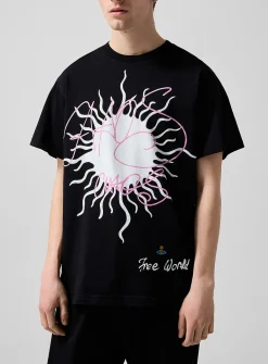 Free World sun print T-shirt