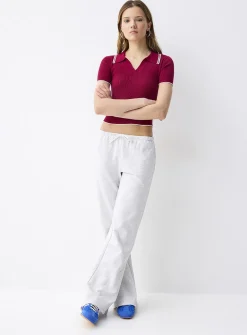 French terry flared pant