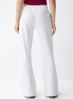 French terry flared pant
