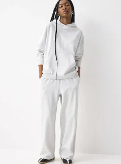 French terry wide-leg pant