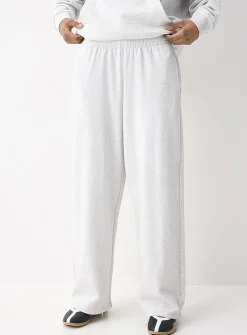 French terry wide-leg pant