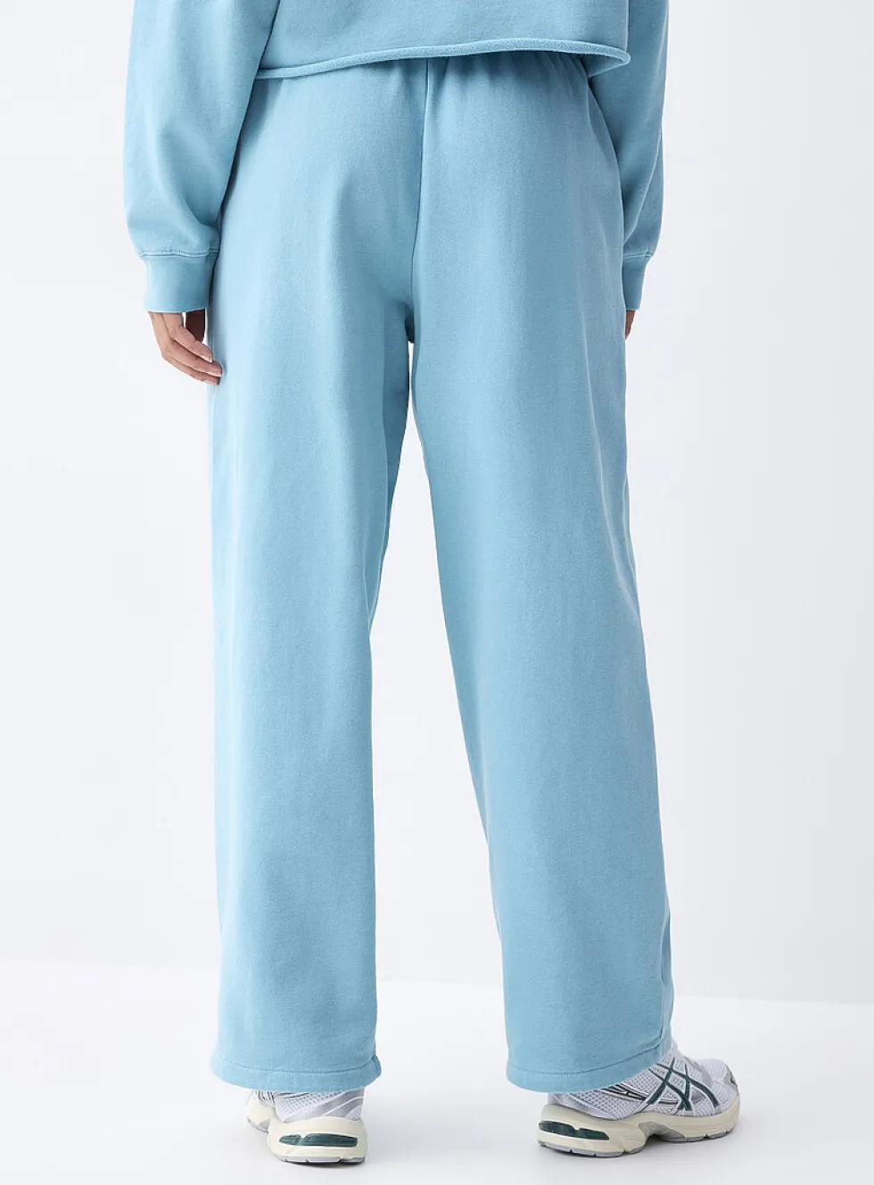 French terry wide-leg pant