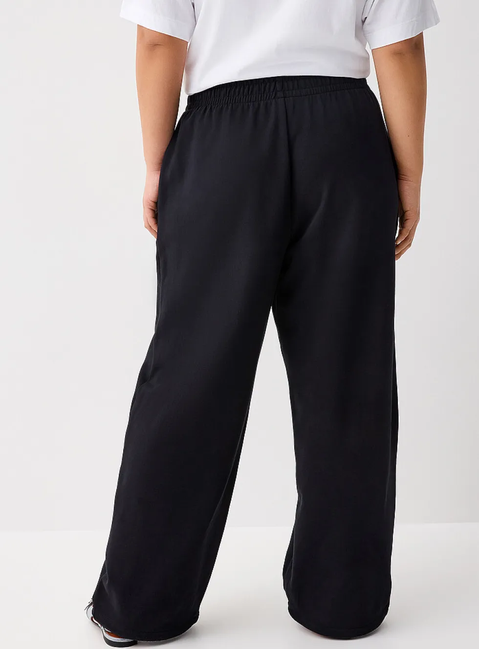 French terry wide-leg pant