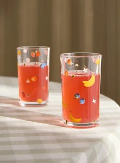 Fruit print small glasses