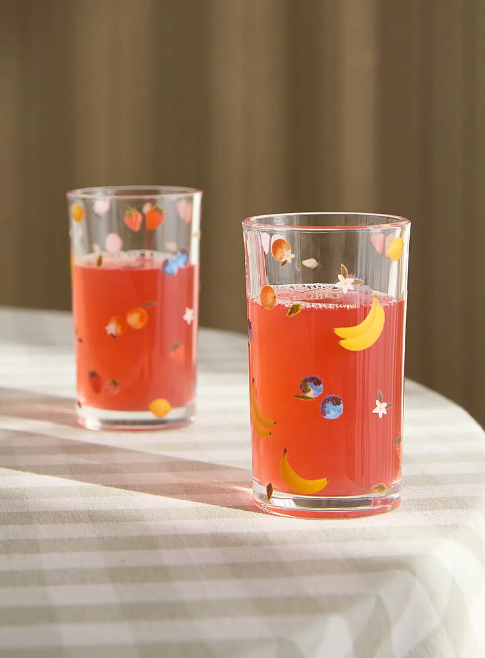 Fruit print small glasses