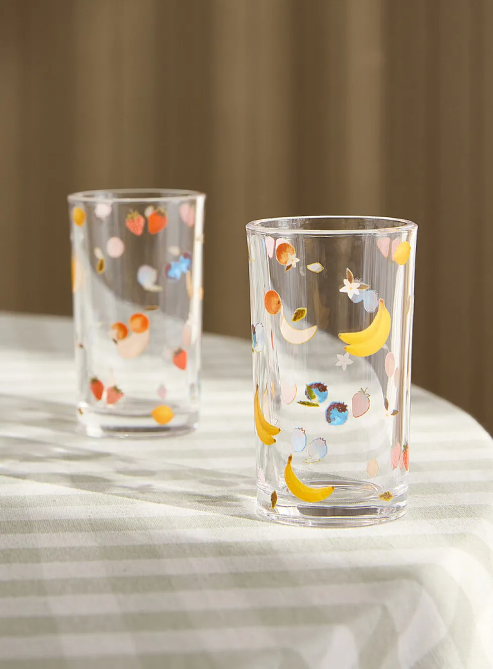 Fruit print small glasses