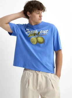 Fruit slogan graphic T-shirt