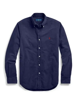 Garment-dyed Oxford shirt