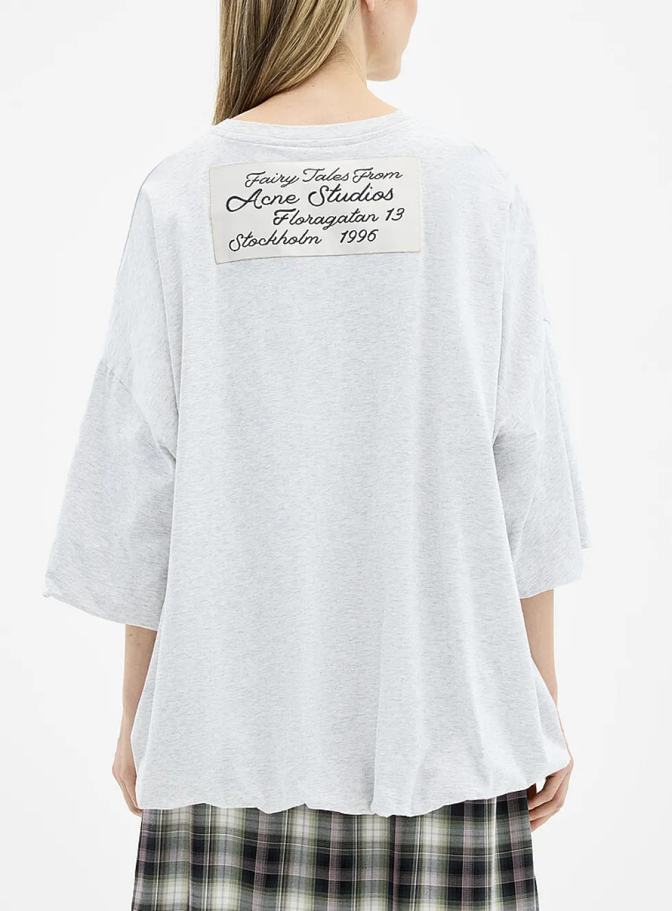 Gathered hem oversized T-shirt
