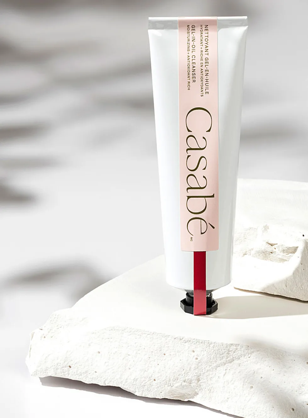 Gel-to-oil facial cleanser