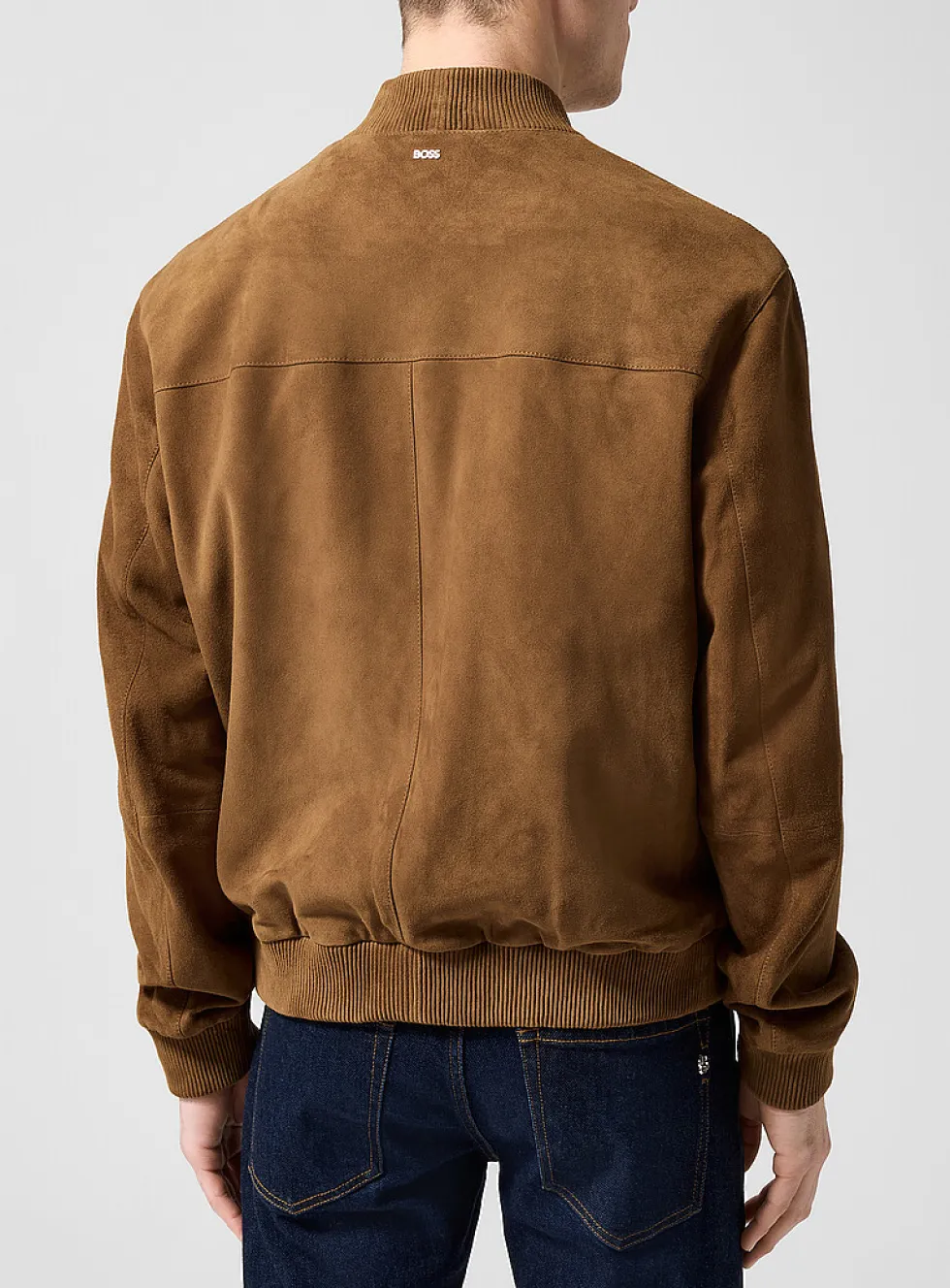 Genuine suede bomber jacket