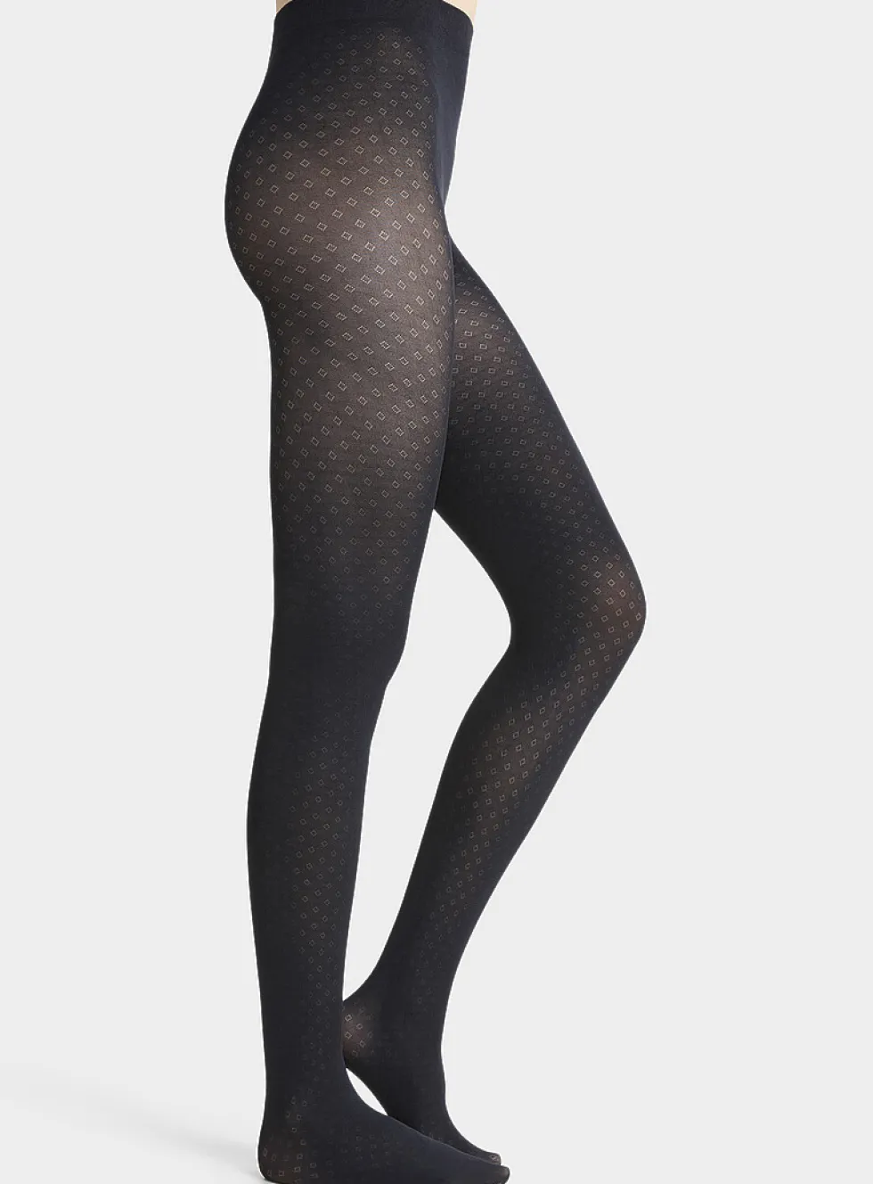 Geo pointelle knit tights