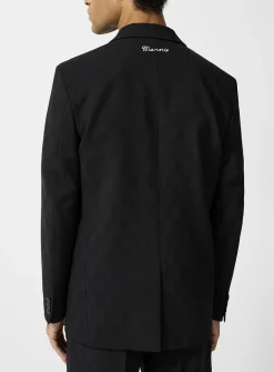 Geometric jacquard blazer