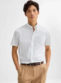 Geometric mini-pattern shirt
