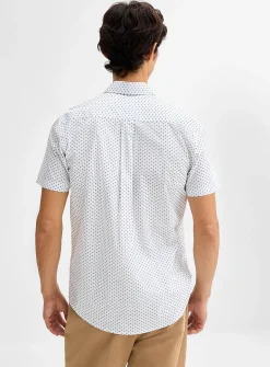 Geometric mini-pattern shirt