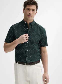 Geometric mini-pattern shirt