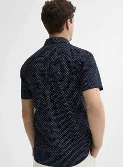 Geometric mini-pattern shirt
