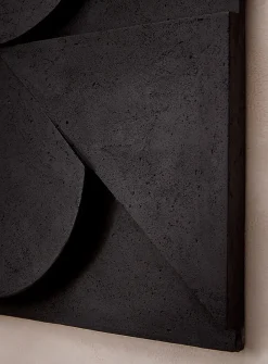Geometric shapes volcanic rock wall art