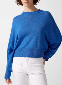 Giacoppo cobalt fluid knit sweater