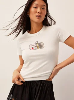 Gigi printed fitted T-shirt
