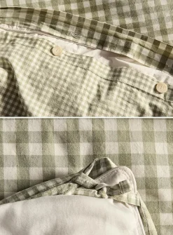 Gingham duvet cover set