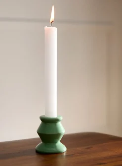 Glossy geometric candle holder