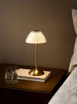 Gold base rechargeable touch table lamp