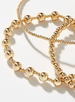 Gold bead bracelets