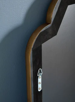 Gold leaf arched mirror