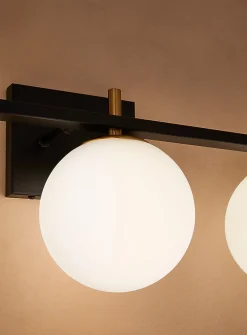 Golden accents frosted bubbles sconce