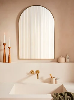 Golden arch sleek mirror