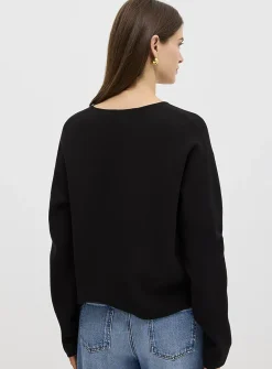 Golden buttons pocket cardigan