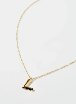 Golden letter necklace