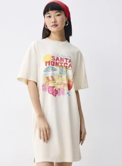 Graphic print T-shirt dress