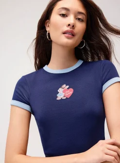 Graphic ringer T-shirt
