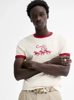 Graphic ringer T-shirt
