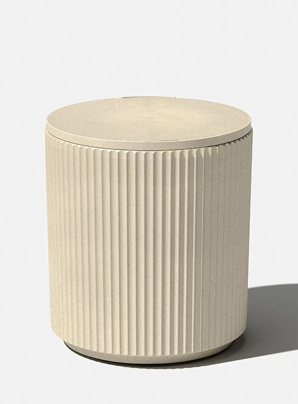 Grooved side table cooler