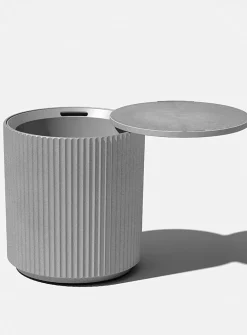Grooved side table cooler