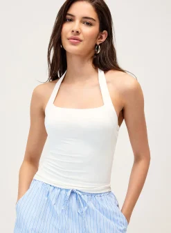 Halter straps microfibre cami