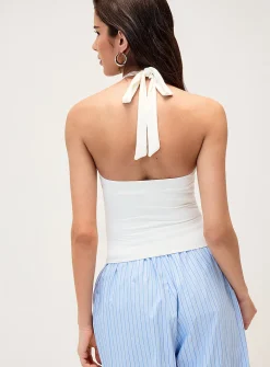 Halter straps microfibre cami