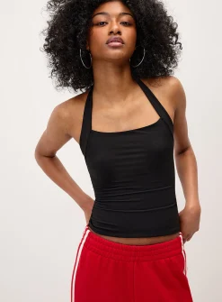 Halter straps microfibre cami