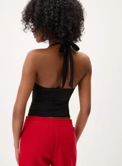 Halter straps microfibre cami