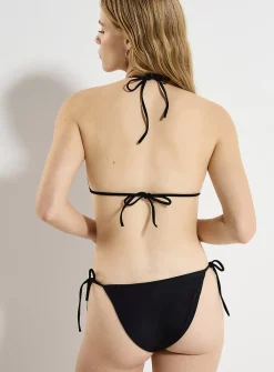 Halter string triangle bra