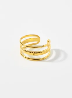Hammered open ring