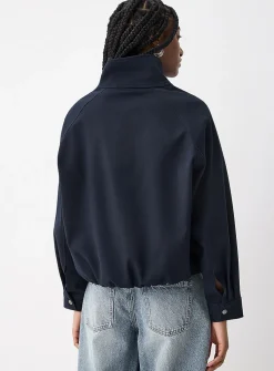Harrington button-up collar jacket