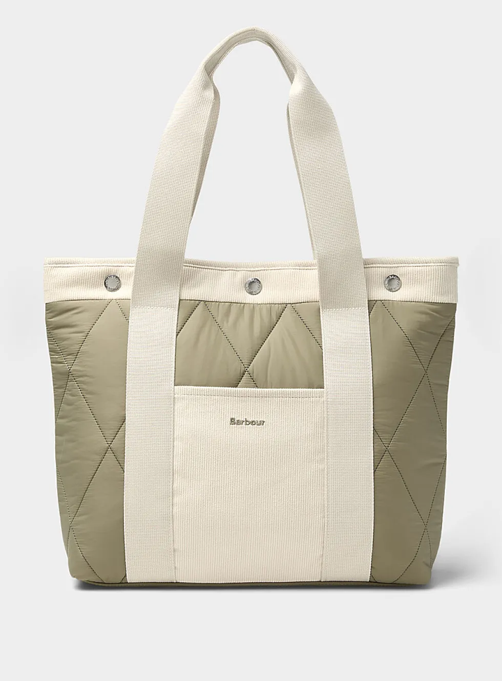 Healy check and corduroy quilted tote bag