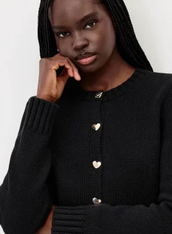 Heart buttons cardigan